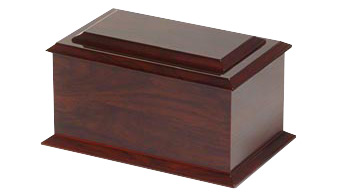 Raised Lid Rosewood Urn